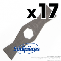 Couteaux scarificateurs pour Gutbrod n° origine 079 85 013. Jeu de 17