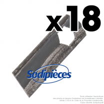 Couteaux scarificateurs pour MTD n° origine 742-0825A. Jeu de 18
