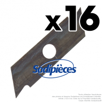 Couteaux scarificateurs pour Toro n° origine 10-261. Jeu de 16