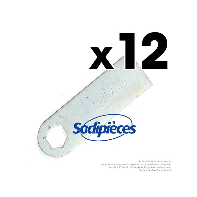 Couteaux scarificateurs pour Kynast n° origine 100.001.638, 00.1857.40. Jeu de 12