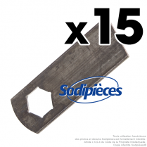 Couteaux scarificateurs pour Gutbrod n° origine 742-0825A. Jeu de 15