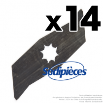 Couteaux scarificateurs pour Wolf n° origine 3568081. Jeu de 14