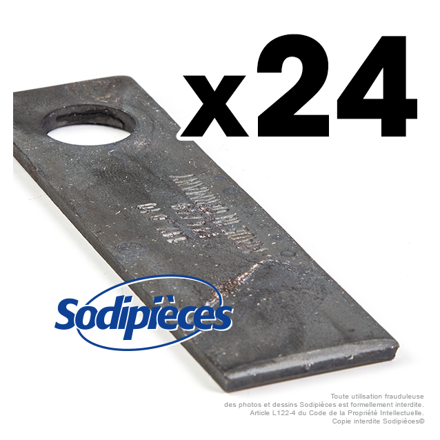 Couteaux scarificateurs pour Blue Bird n° origine 5601. Jeu de 24