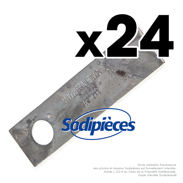 Couteaux scarificateurs pour Blue Bird n° origine 5601. Jeu de 24