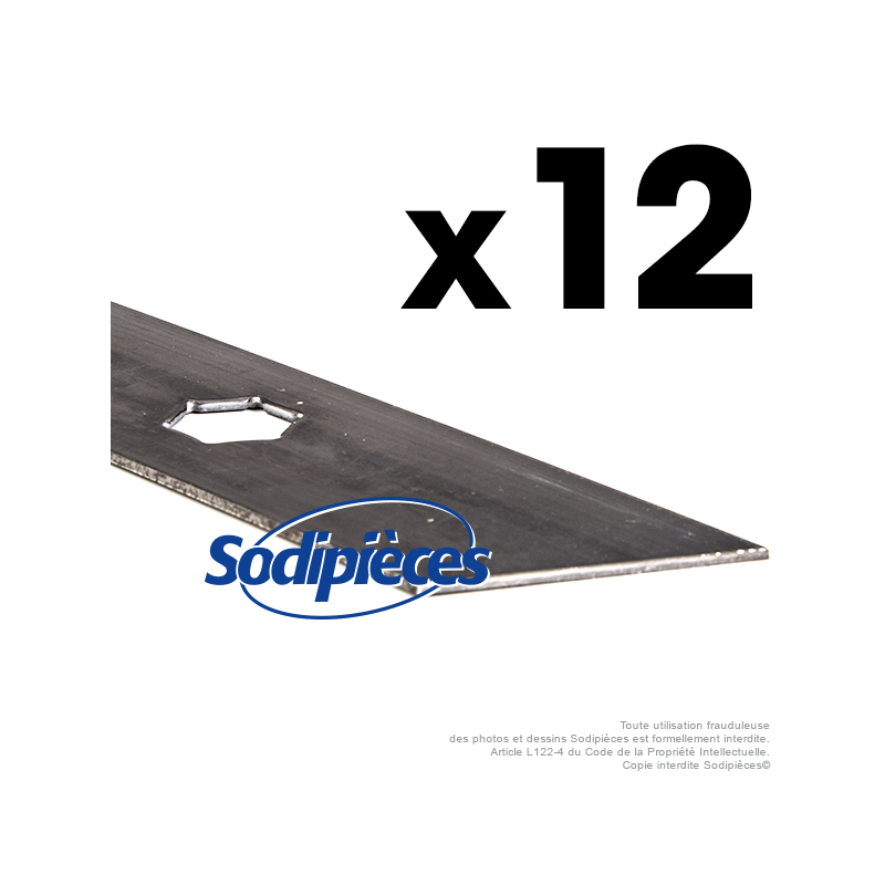 Couteaux scarificateurs pour Ering n° origine E67110. Jeu de 12