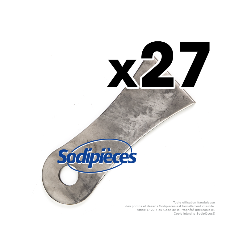 Couteaux scarificateurs pour Cramer n° origine 99.5.2020. Jeu de 27