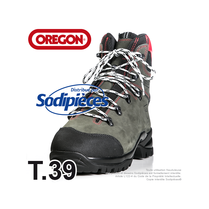 Bottes forestières cuir  de protection Oregon. Class 2 (24m/s). T.39