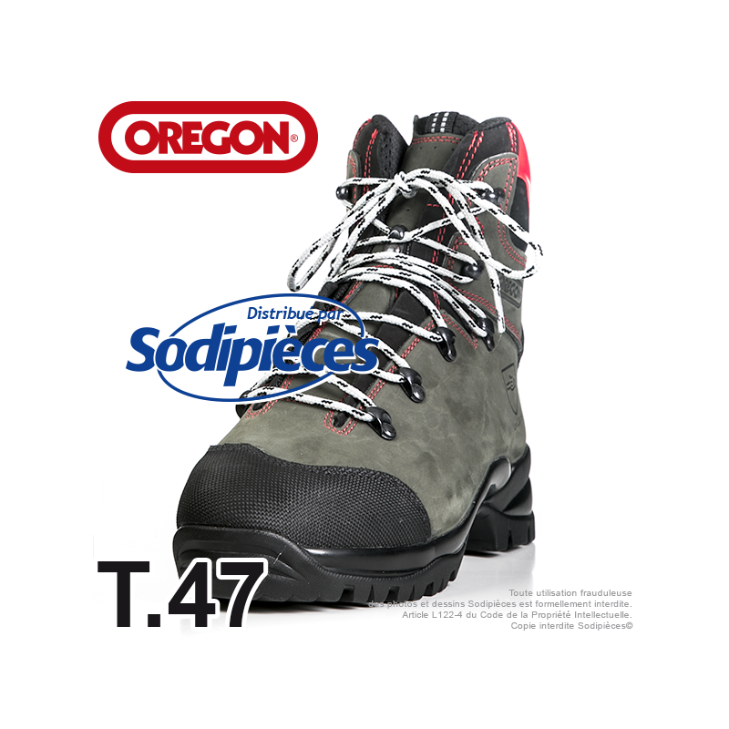 Bottes forestières cuir  de protection Oregon. Class 2 (24m/s). T.47