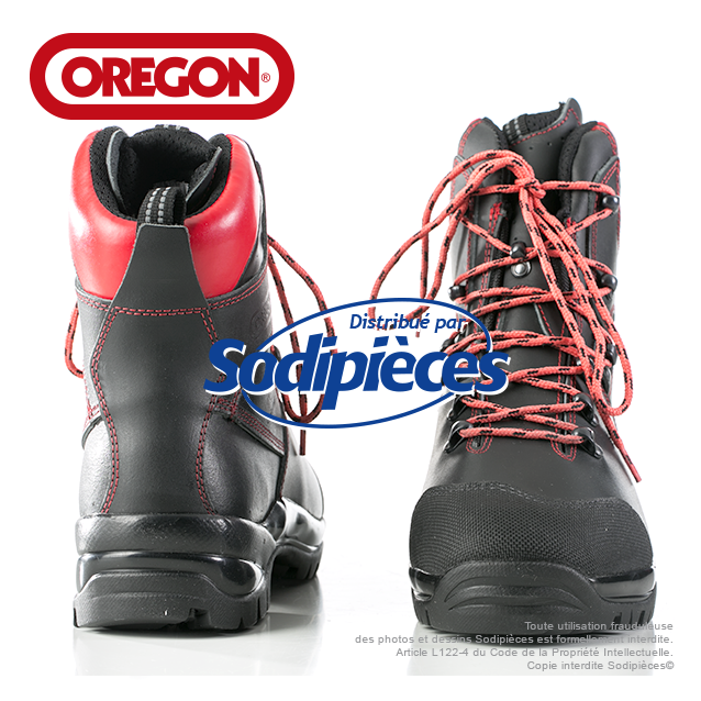Bottes forestières cuir de protection Oregon. Class 1 (20m/s). T.42