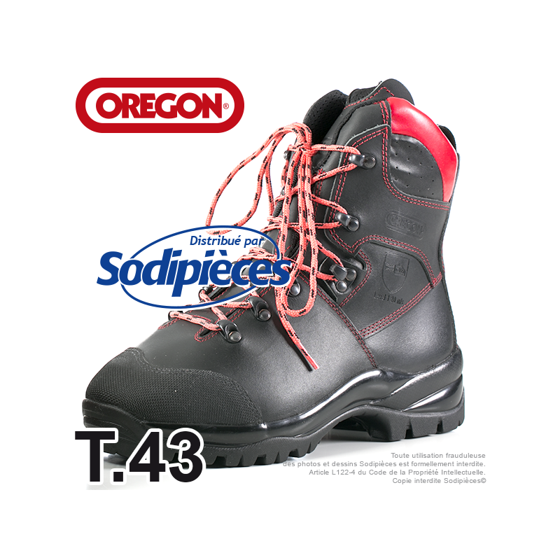 Bottes forestières cuir de protection Oregon. Class 1 (20m/s). T.43