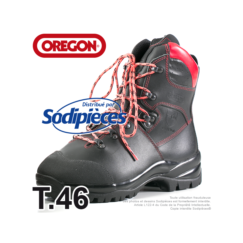 Bottes forestières cuir de protection Oregon. Class 1 (20m/s). T.46