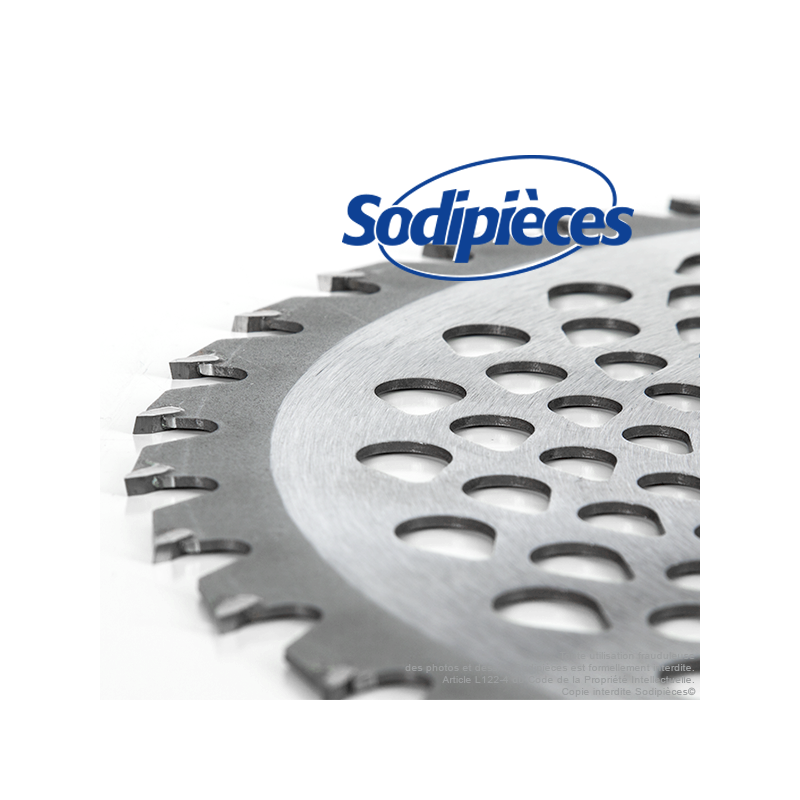 Lame disque carbure 36 dents tungstène Ø 230 mm. Al. 25,4 mm. Ep. 1,3 mm. Multi-aérations