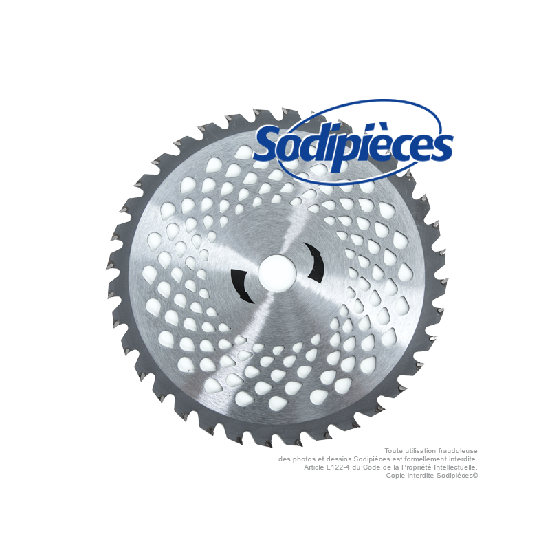 Lame disque carbure 36 dents tungstène Ø 230 mm. Al. 25,4 mm. Ep. 1,3 mm. Multi-aérations