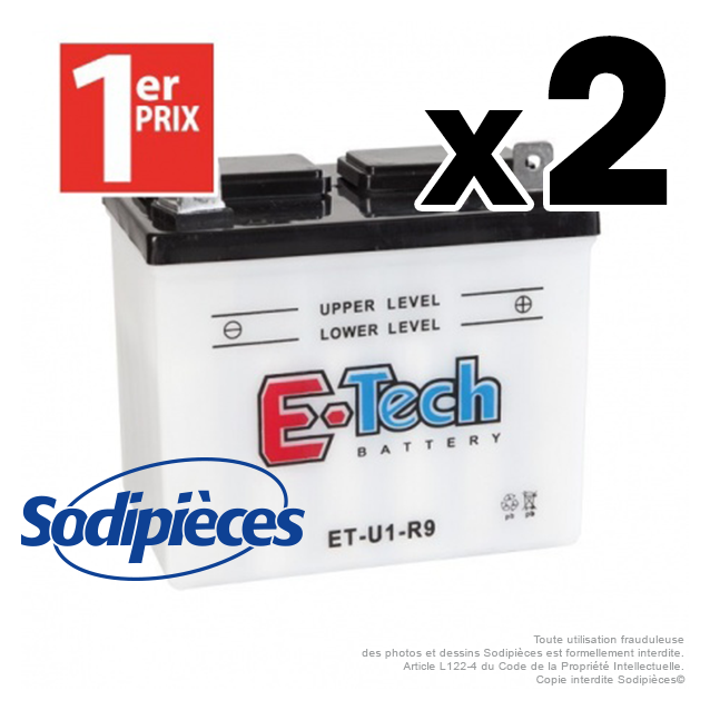 Batterie U1R9. Batterie tondeuse. Par 2