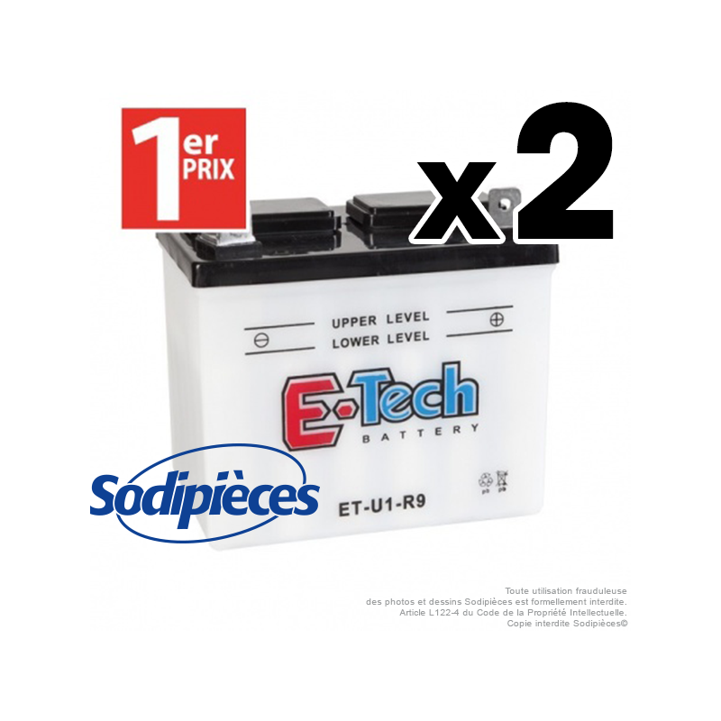 Batterie U1R9. Batterie tondeuse. Par 2