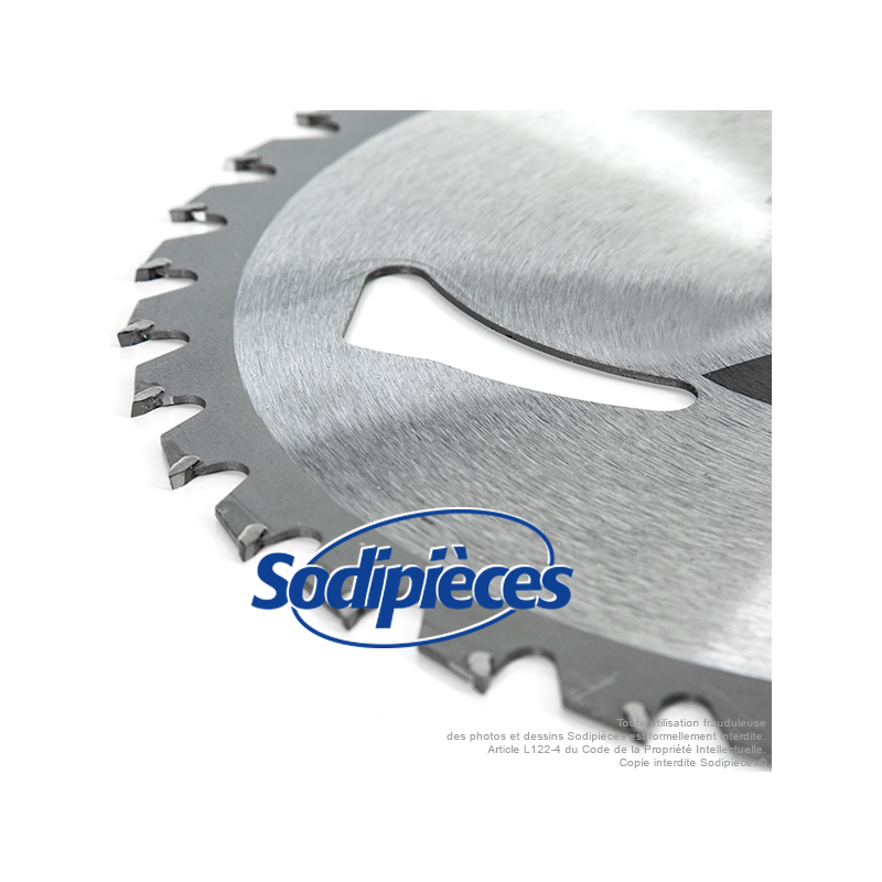 Lame disque carbure 36 dents tungstène Ø 230 mm. Al. 25,4 mm. Ep. 1,3 mm. 3 aérations