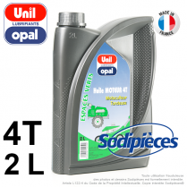 Huile moteur 4 temps Unil Opal pour motoculture. 2 litres