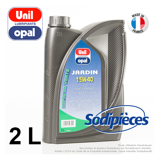 Lubrifiant  Jardin Uni Opal. 2 litres