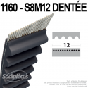 Courroie tondeuse 1160-S8M12  simple denture n° 9585-0085-00, 9585-0161-01