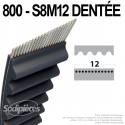 Courroie tondeuse 800-S8M12  simple denture n° 9585-0164-01