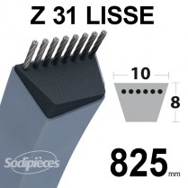 Courroie tondeuse Z31 Trapézoïdale. 10 mm x 825 mm.