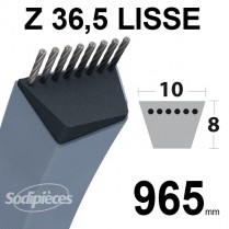 Courroie tondeuse Z36,5 Trapézoïdale. 10 mm x 965 mm.
