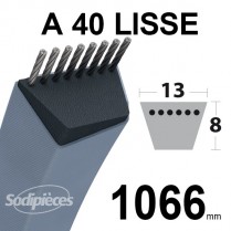 Courroie tondeuse A40 Trapézoïdale. 13 mm x 1066 mm.