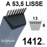 Courroie tondeuse A53,5 Trapézoïdale 13 mm x 1412 mm. Courroie tondeuse A53,5 Trapézoïdale 13 mm x 1412 mm.