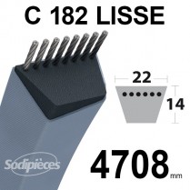 Courroie tondeuse C182 Trapézoïdale 22 mm x 4708 mm.
