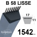 Courroie tondeuse B58 Trapézoïdale 17 mm x 1542 mm.