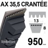 Courroie tondeuse AX35,5 Trapézoïdale 13 mm x 950 mm.