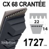 Courroie tondeuse CX68 Trapézoïdale 22 mm x 1727 mm.