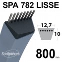Courroie tondeuse SPA782 Trapézoïdale 12,7 mm x 800 mm.