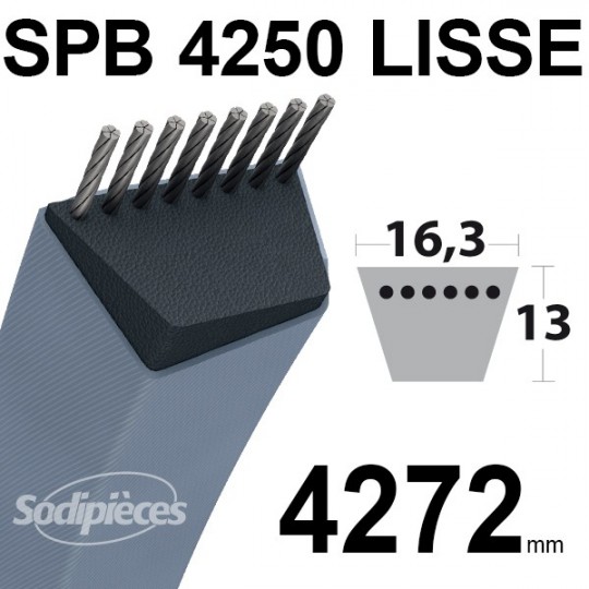 Courroie tondeuse SPB4250 Trapézoïdale 16,3 mm x 4272 mm.