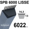 Courroie tondeuse SPB6000 Trapézoïdale 16,3 mm x 6022 mm. Courroie tondeuse SPB6000 Trapézoïdale 16,3 mm x 6022 mm.