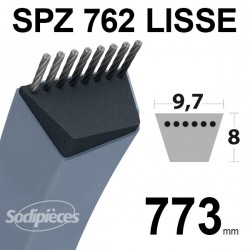 Courroie tondeuse SPZ762 Trapézoïdale 9,7 mm x 773 mm.