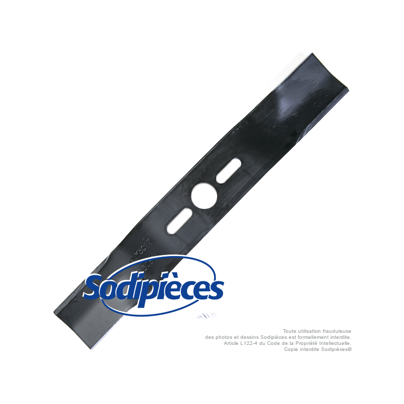 Lame tondeuse universelle galbée 40,6 cm. Alésage 25,4 mm