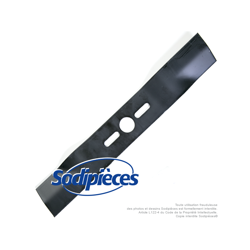 Lame tondeuse universelle galbée 50,8 cm. Alésage 25,4 mm