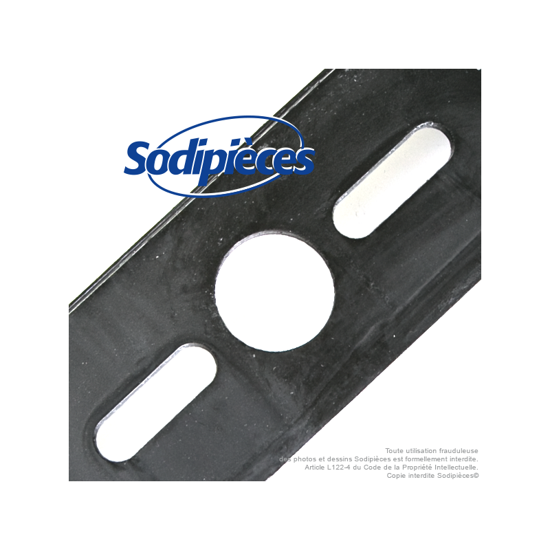 Lame tondeuse universelle galbée 55,8 cm. Alésage 25,4 mm