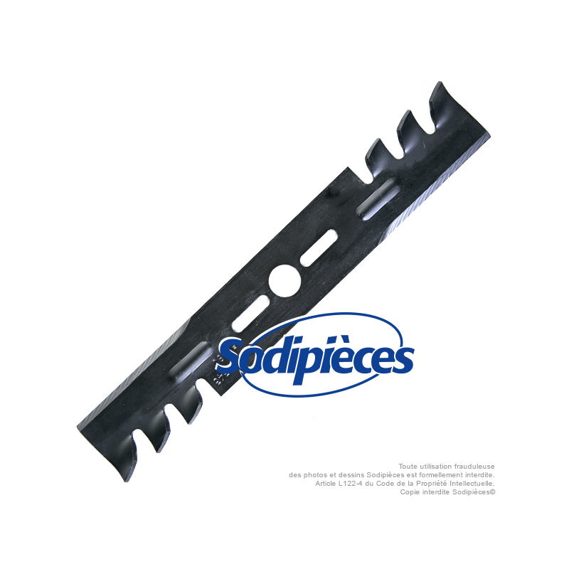 Lame tondeuse universelle mulching 53,3 cm. Alésage 25,4 mm