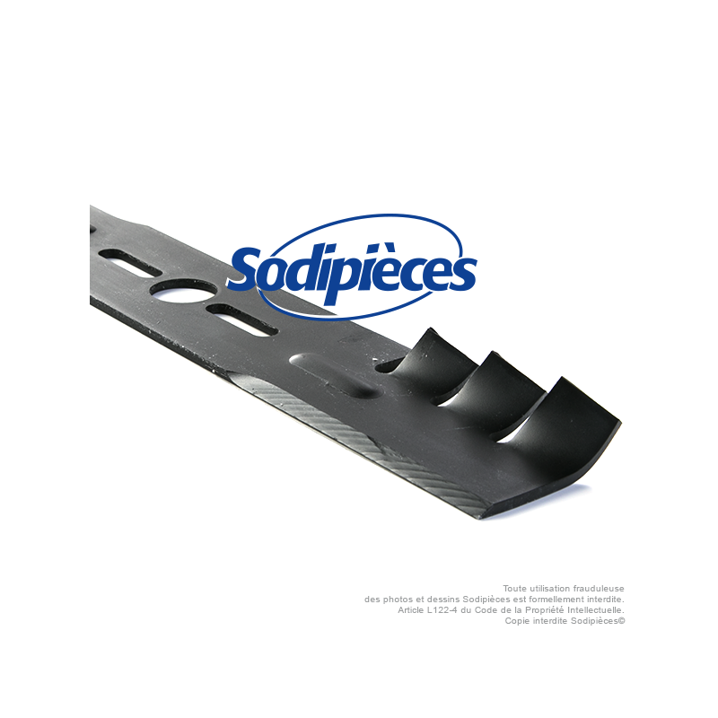 Lame tondeuse universelle mulching 40,6 cm. Alésage 25,4 mm