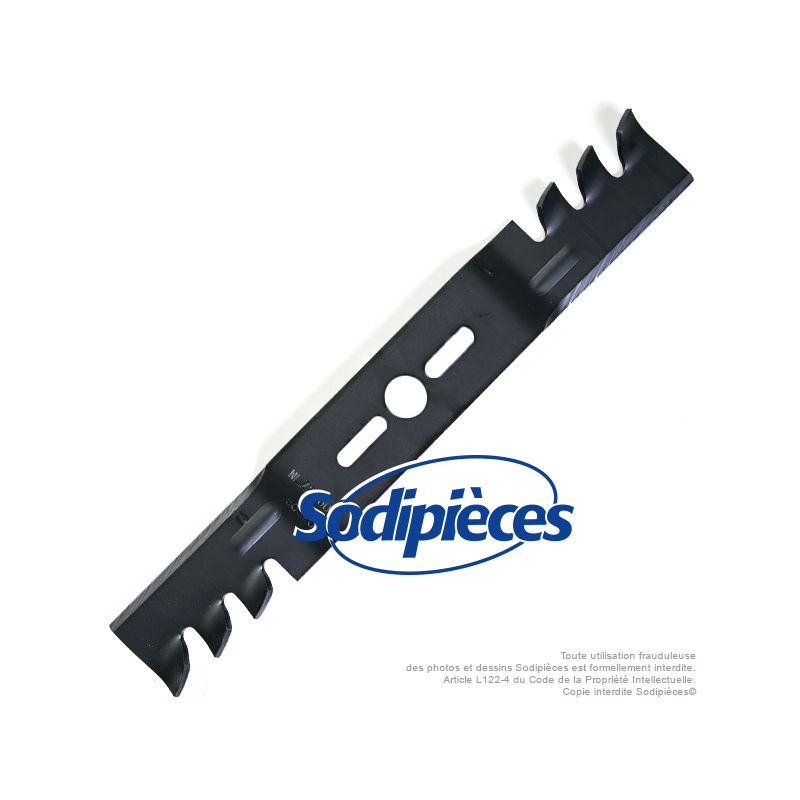 Lame tondeuse universelle mulching galbée 50,8 cm. Alésage 25,4 mm