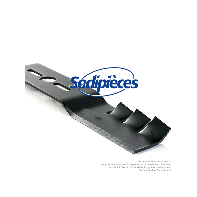 Lame tondeuse universelle mulching galbée 50,8 cm. Alésage 25,4 mm