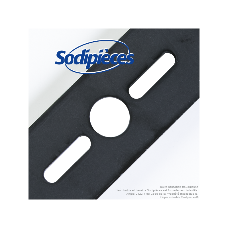 Lame tondeuse universelle mulching galbée 45,7 cm. Alésage 25,4 mm