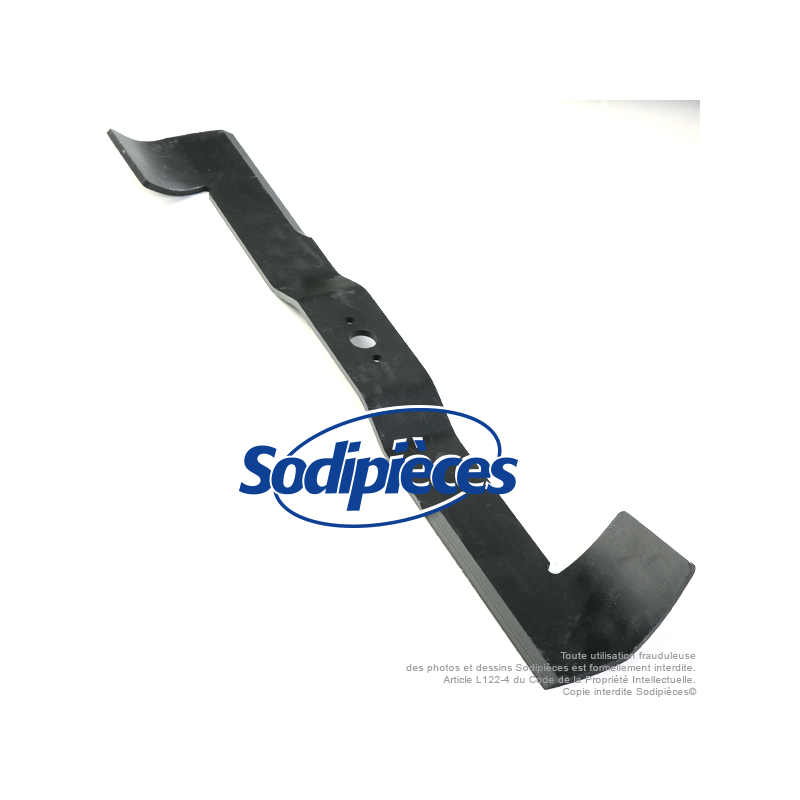 Lame tondeuse 66,5 cm. Al. 21,6 mm. Pour Iseki. Coupe à gauche