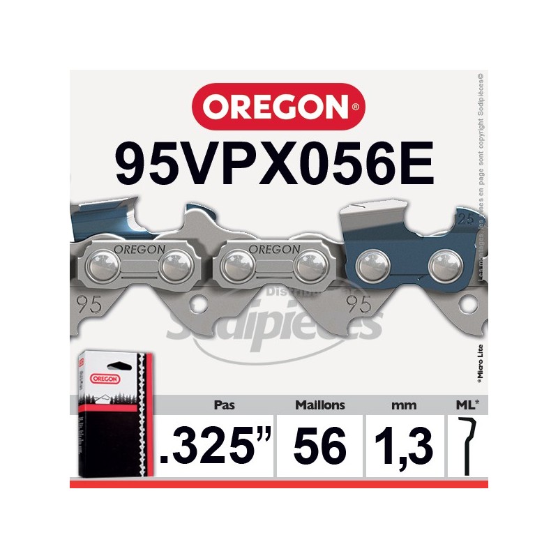 Chaîne 95VPX056E OREGON Micro Lite 325. 1,3 mm. 56 maillons