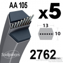 Courroies AA105 Hexagonale. Par 5