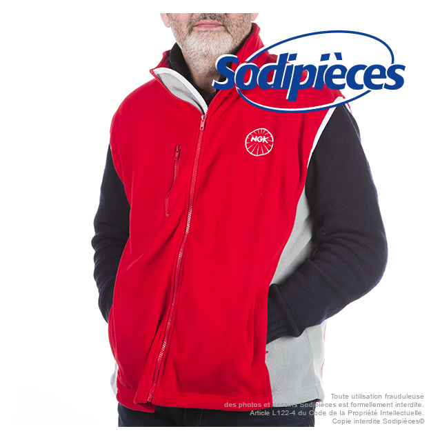 Veste sans manches NGK taille L offerte pour 100 bougies achetées