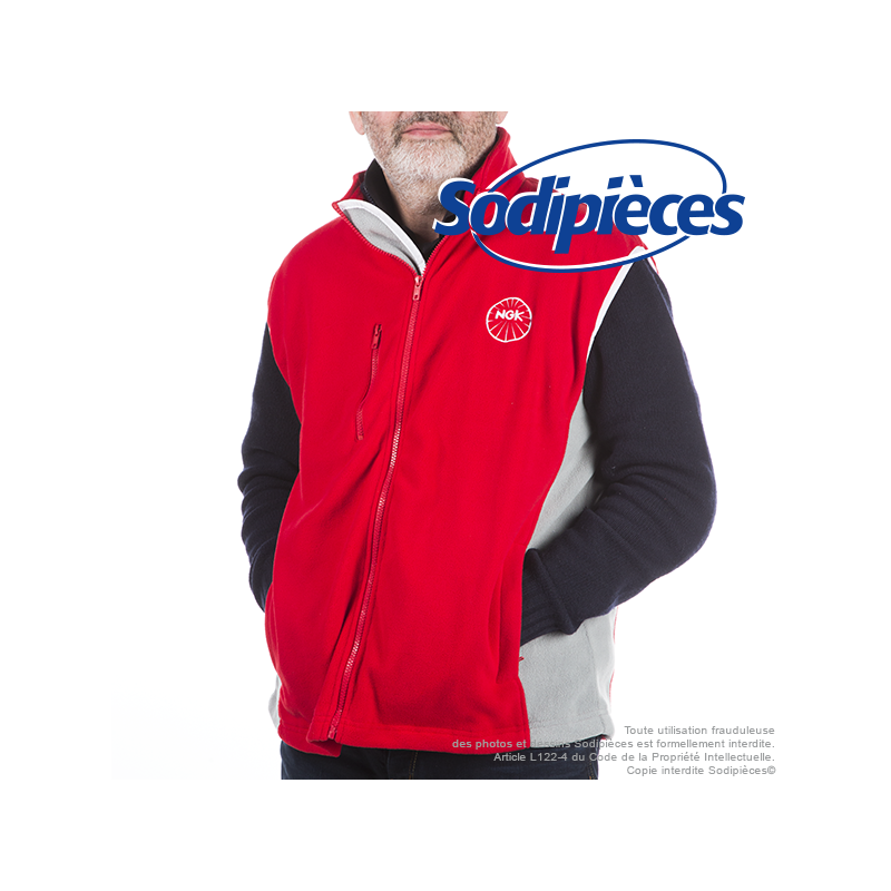 Veste sans manches NGK taille L offerte pour 100 bougies achetées