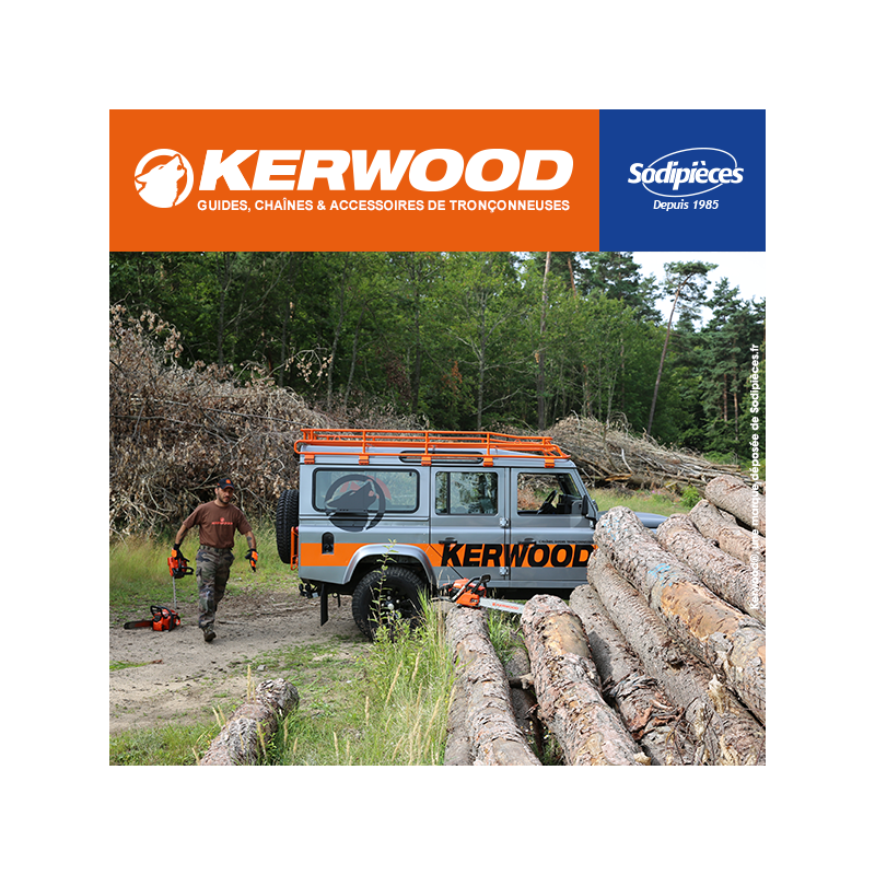 Chaîne tronçonneuse KERWOOD 33 maillons 3/8"LP, 1,1mm, modèle semi carrée